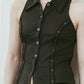 american armhole compact shirt/darkgreen
