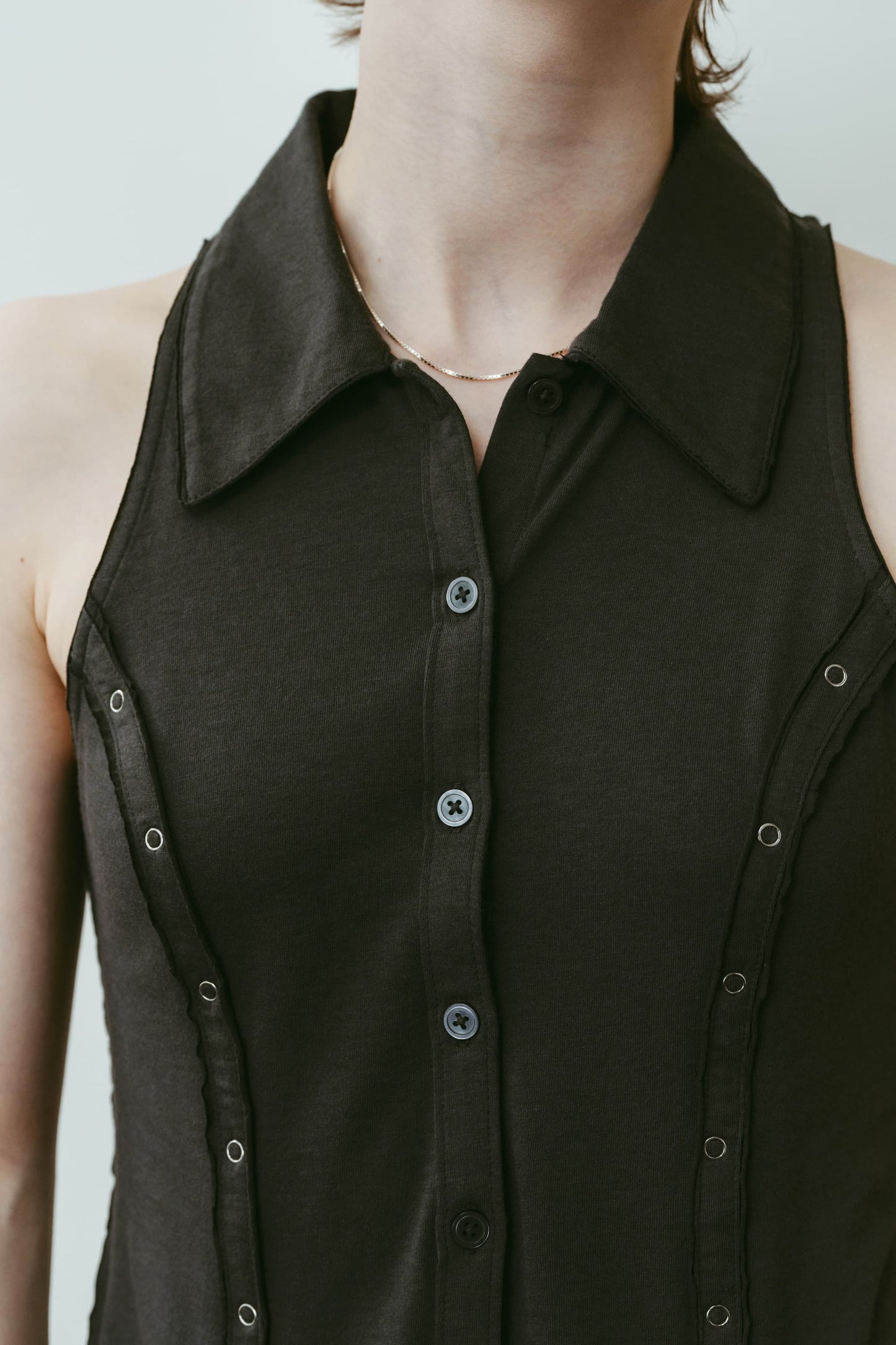 american armhole compact shirt/darkgreen