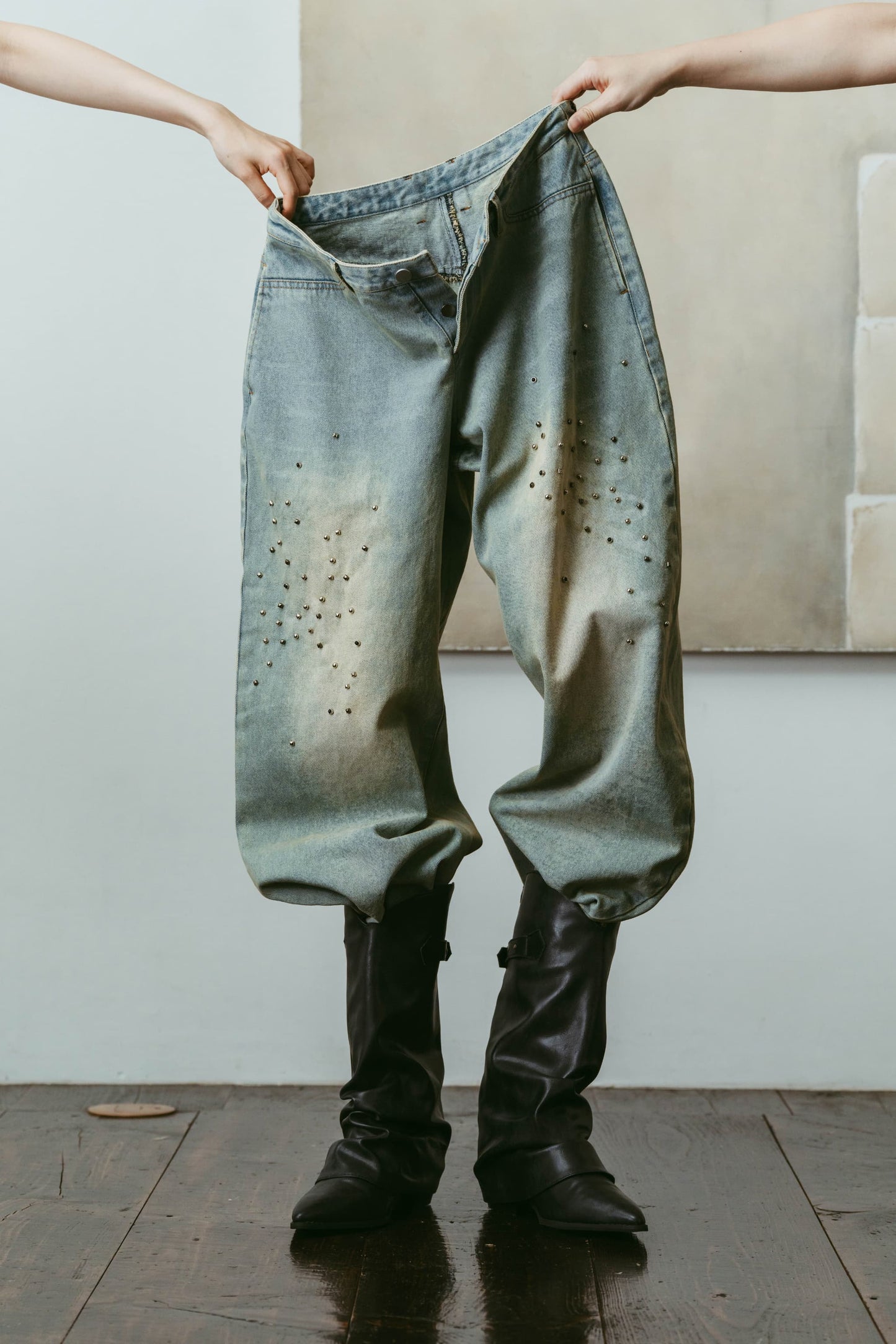 western belted boots/2color