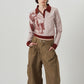 jacquard polo knit/red