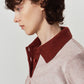 jacquard polo knit/red