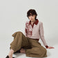jacquard polo knit/red