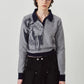jacquard polo knit/navy