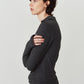 u-neck slim top/charcoal