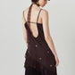 lace cami dress/brown