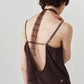lace cami dress/brown
