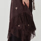 lace cami dress/brown