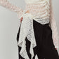 lace gathered top/white