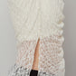 lace gathered top/white