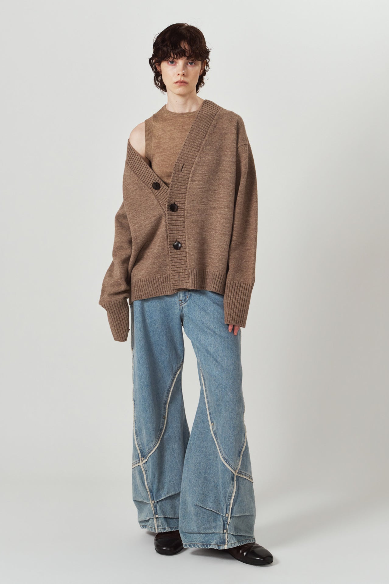 2-piece cardigan/brown | KNUTH MARF