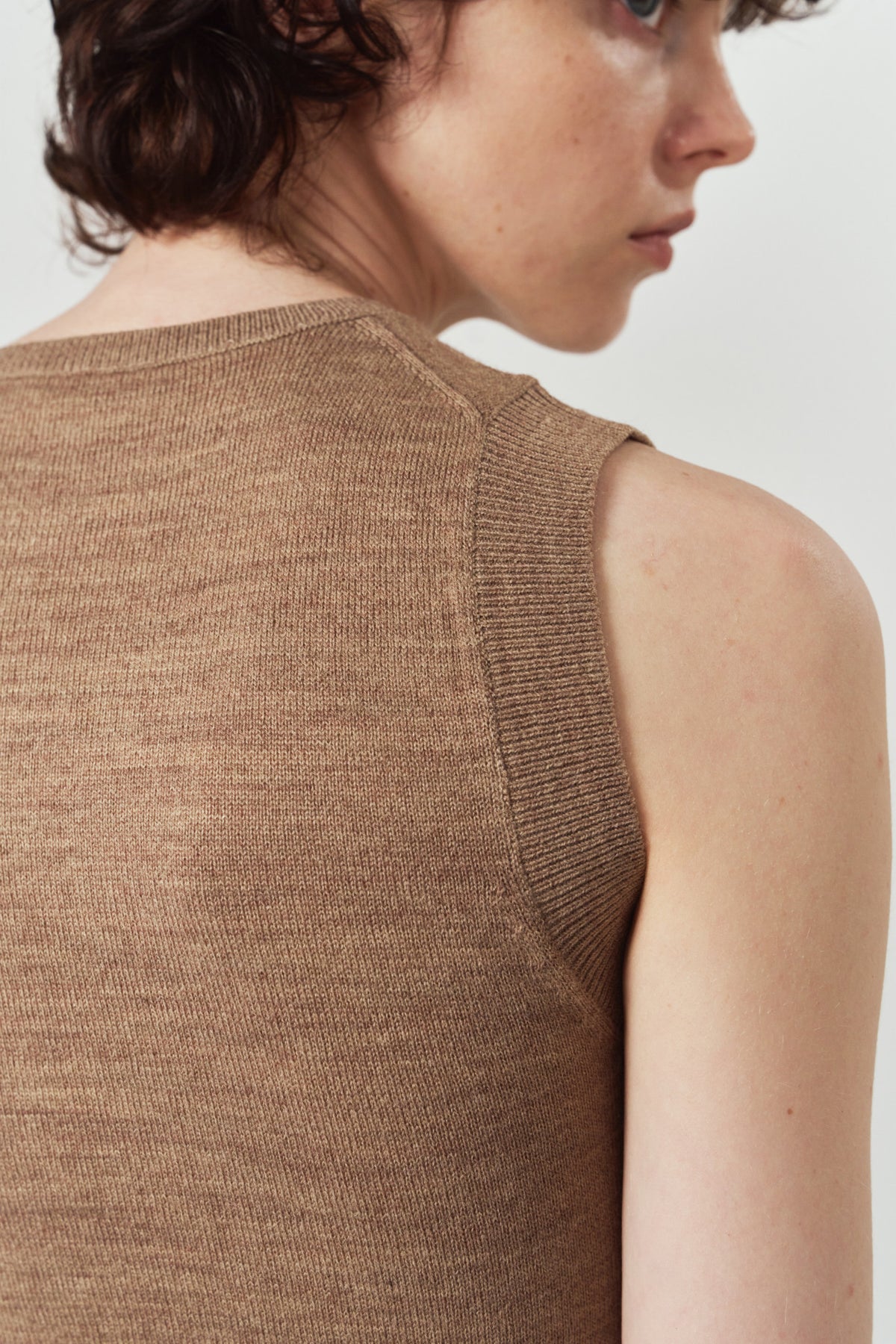 2-piece cardigan/brown