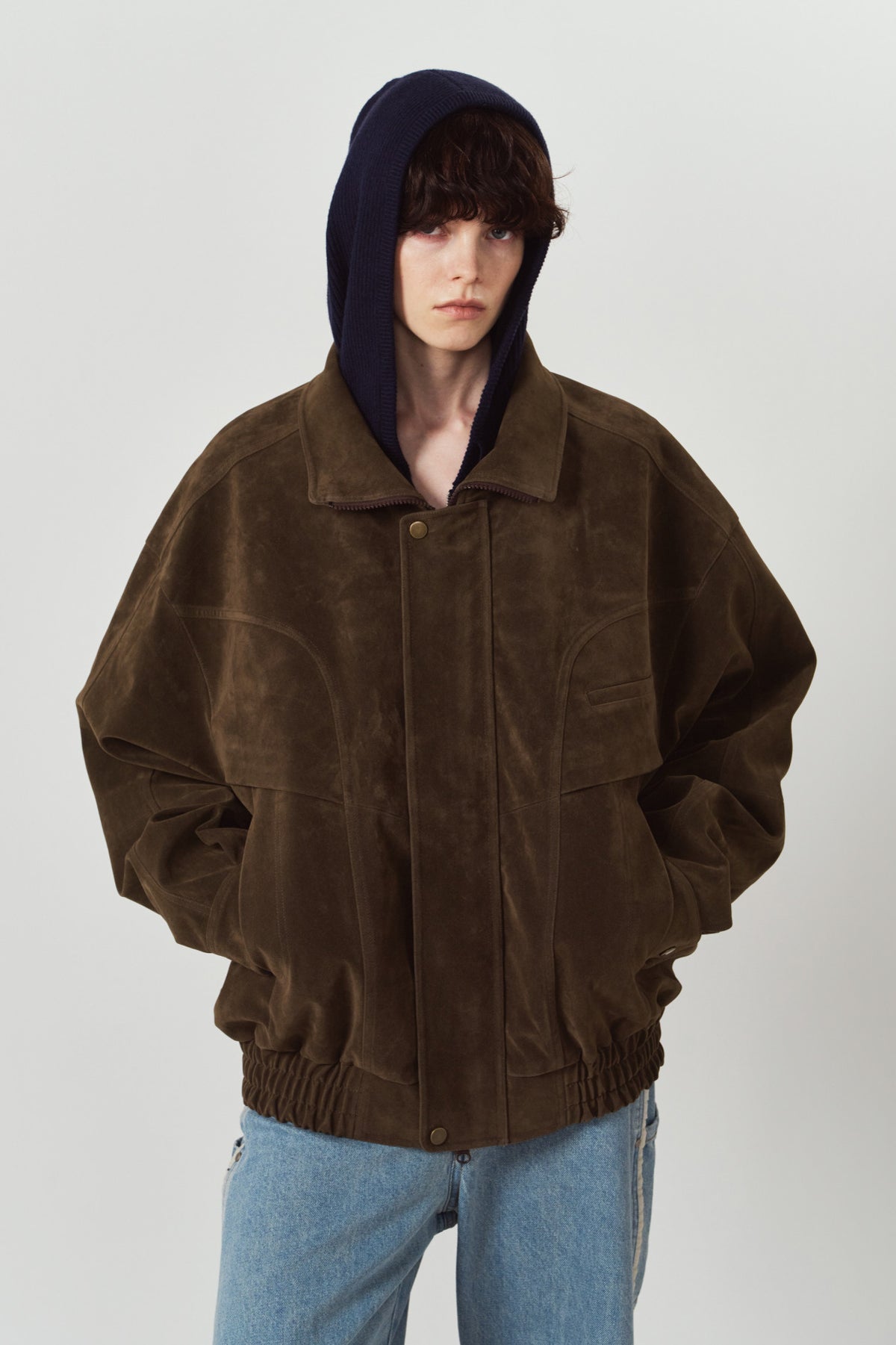 suede blouson(unisex)/brown