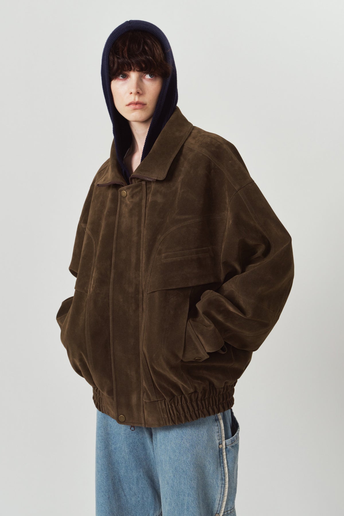 suede blouson(unisex)/brown