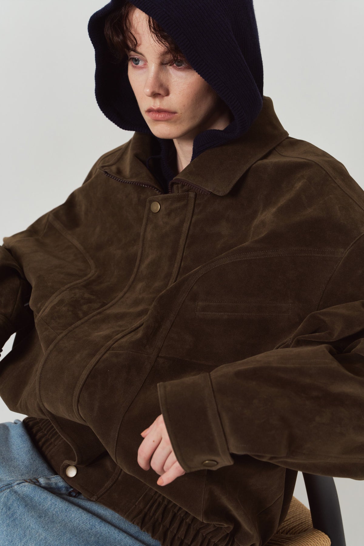 suede blouson(unisex)/brown