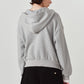 studded hoodie top/gray