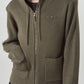 hooded knit parka/gray