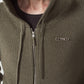 hooded knit parka/gray