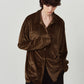 2way velour shirt/brown