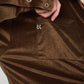 2way velour shirt/brown
