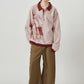 reversible jacquard polo knit(unisex)/red