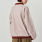 reversible jacquard polo knit(unisex)/red