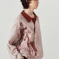 reversible jacquard polo knit(unisex)/red