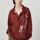 reversible jacquard polo knit(unisex)/red