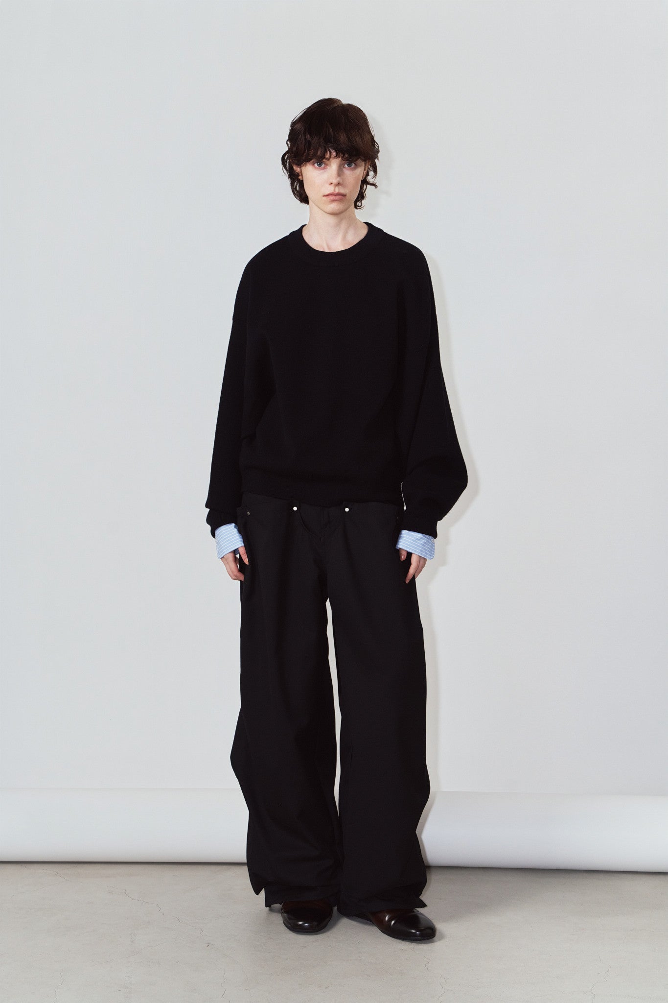 2way cuffs normcore knit(unisex)/black
