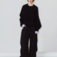 2way cuffs normcore knit(unisex)/black