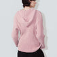 rib hoodie boucle knit/pink