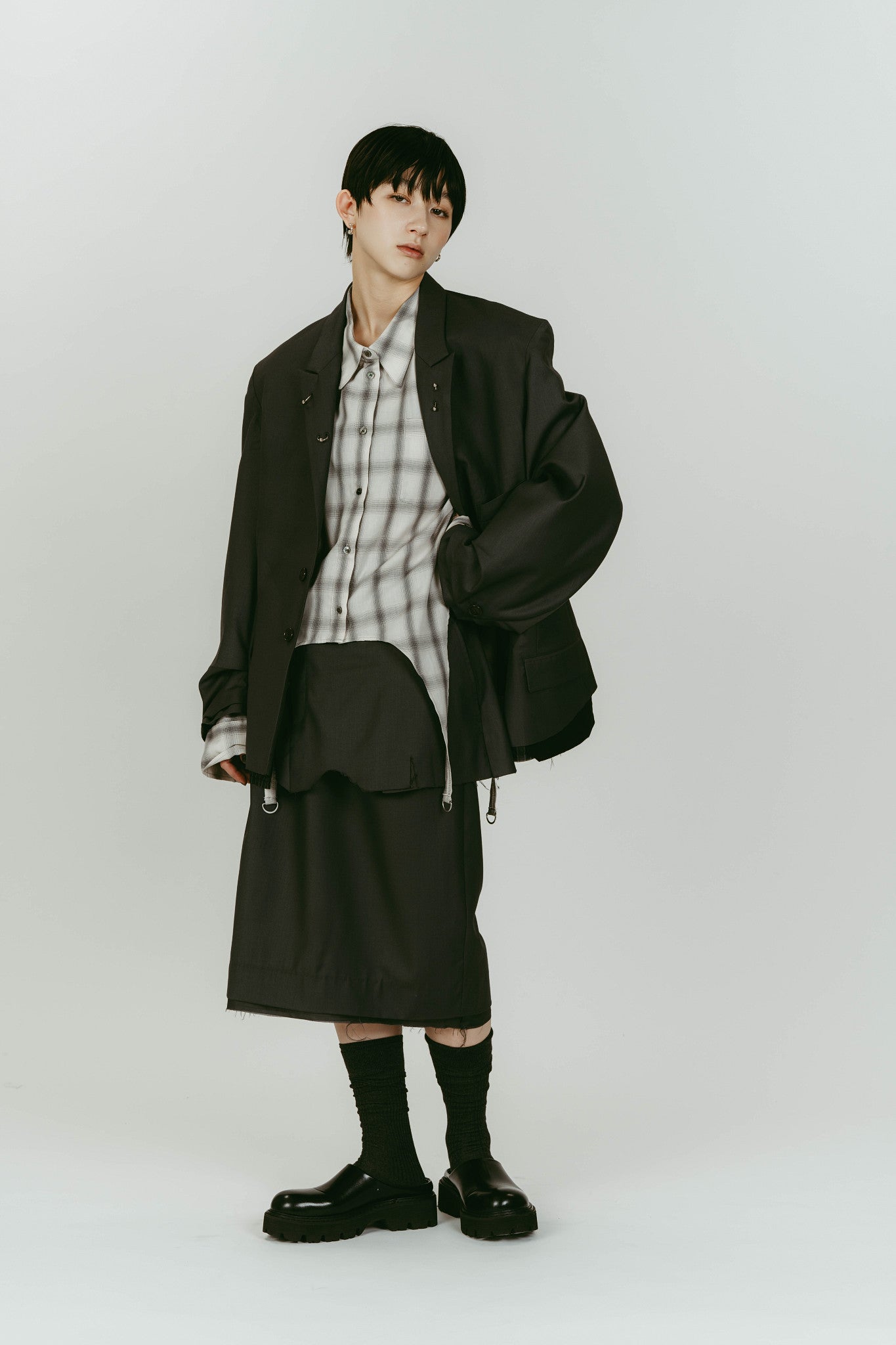 vintage tailored jacket/gray