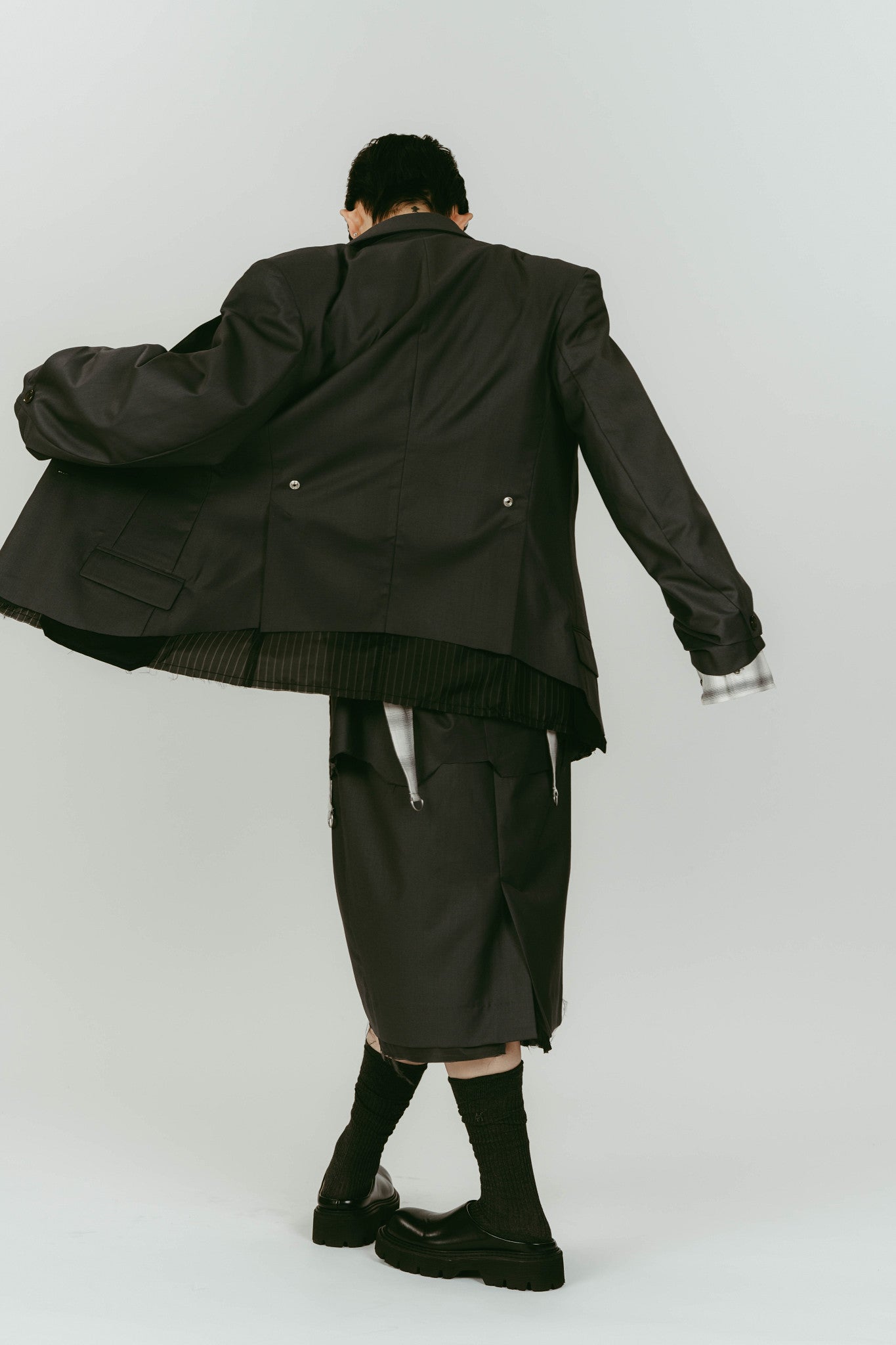 vintage tailored jacket/gray