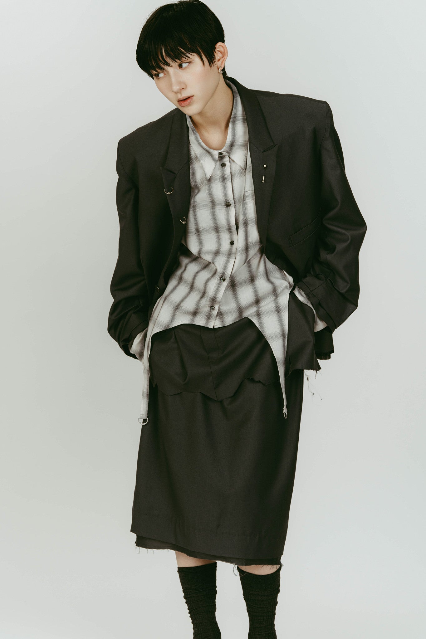 vintage tailored jacket/gray