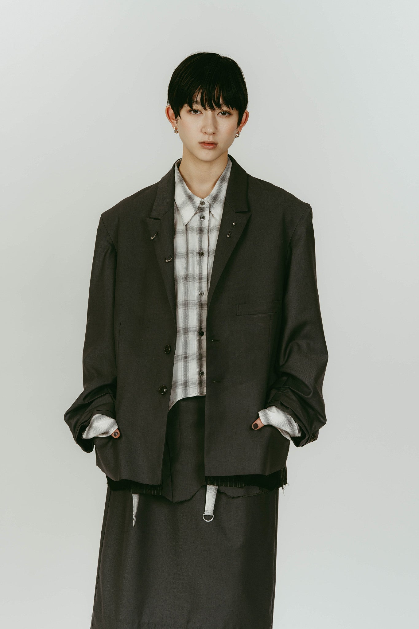 vintage tailored jacket/gray