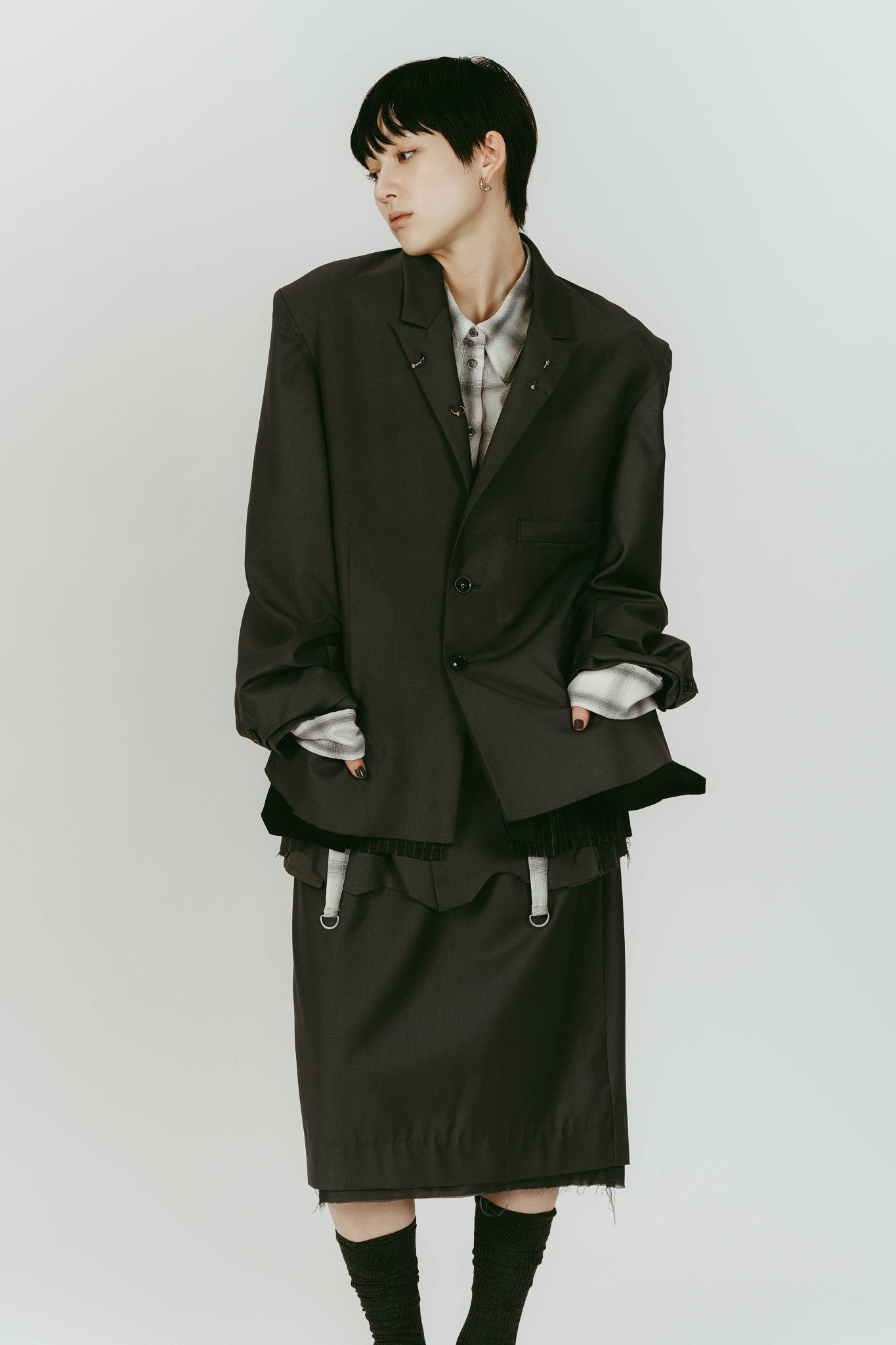 vintage tailored jacket/gray