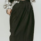 cut layered mid length skirt/gray