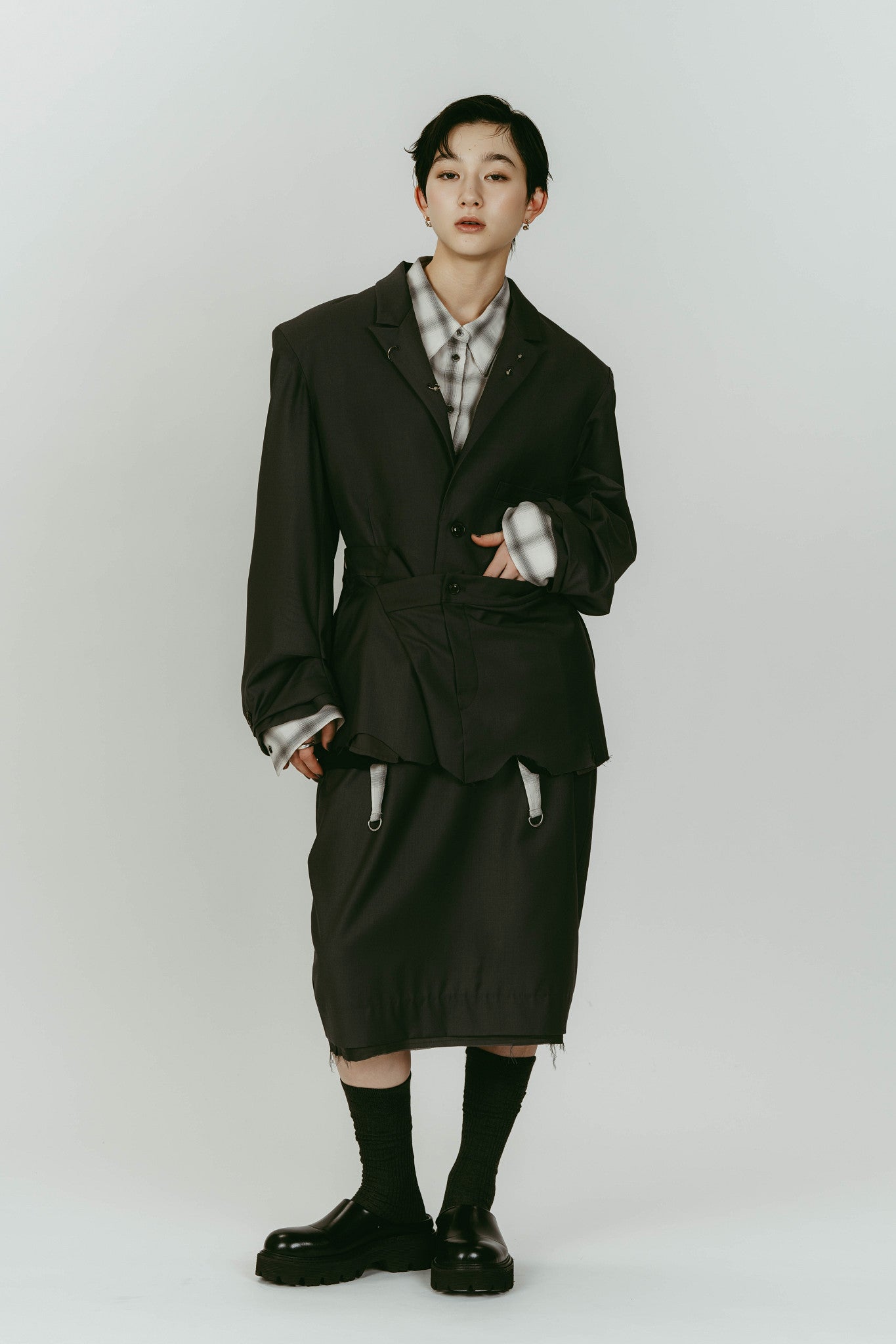 vintage tailored jacket/gray