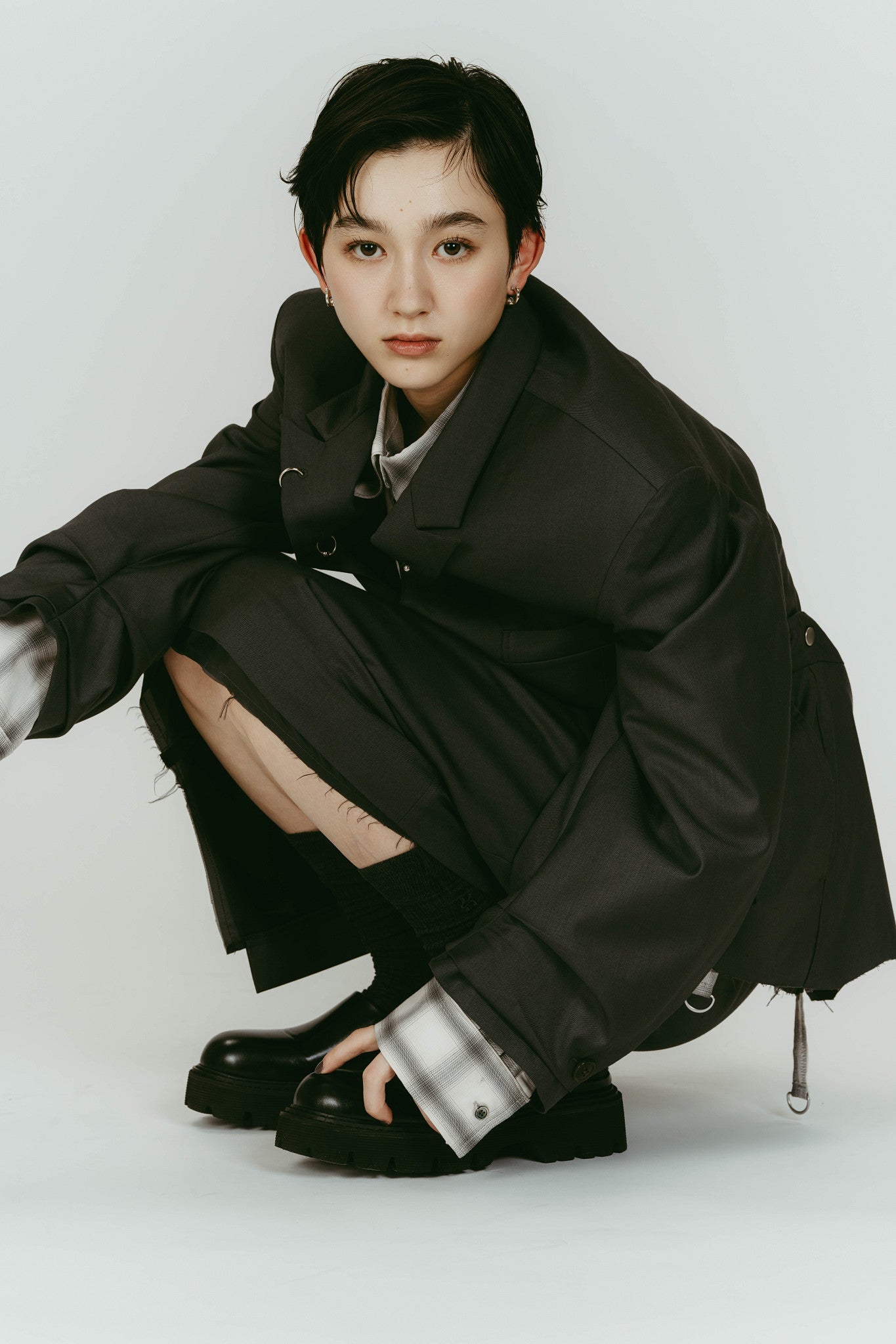 vintage tailored jacket/gray