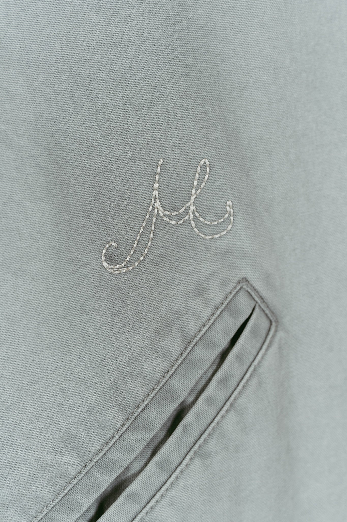 embroidered jacket(unisex)/blue