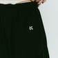 zip-up track pants(unisex)/black
