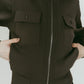 pocket zip up knit/gray