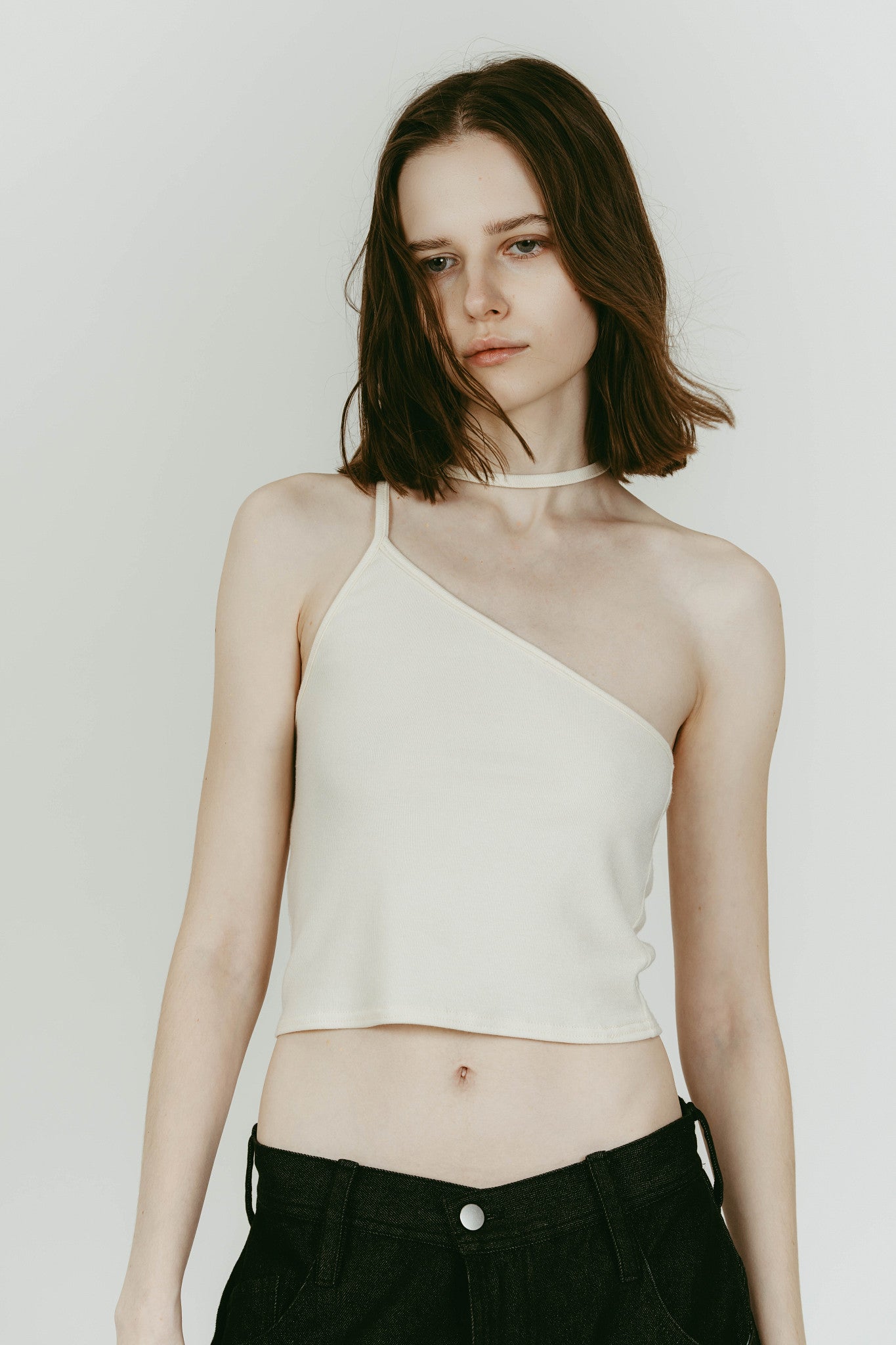 unique feminine blouse/gray