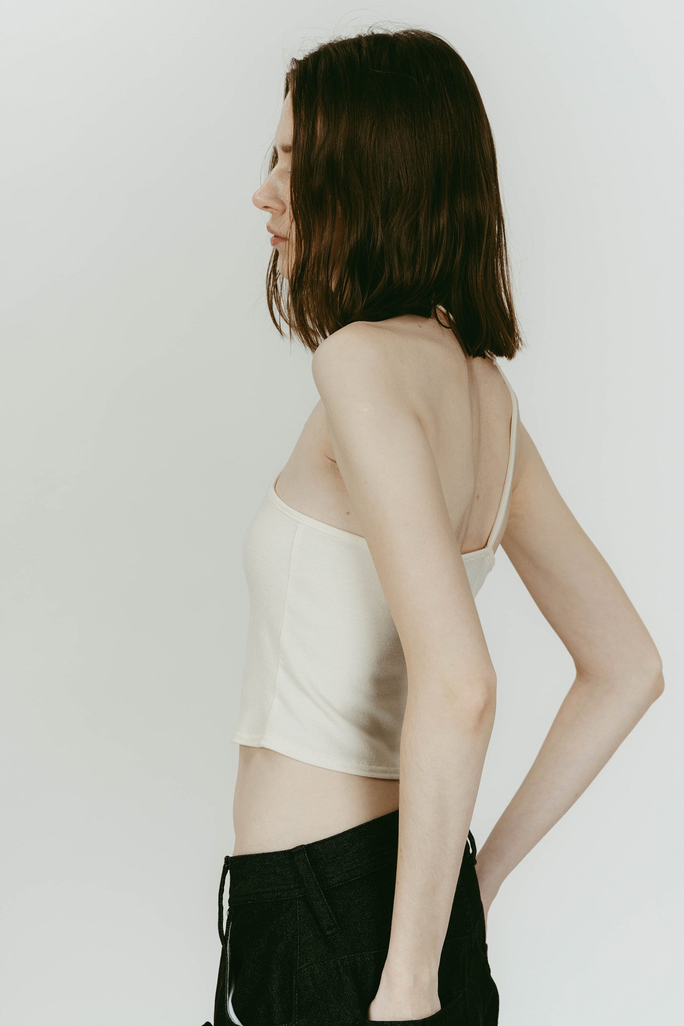 unique feminine blouse/gray