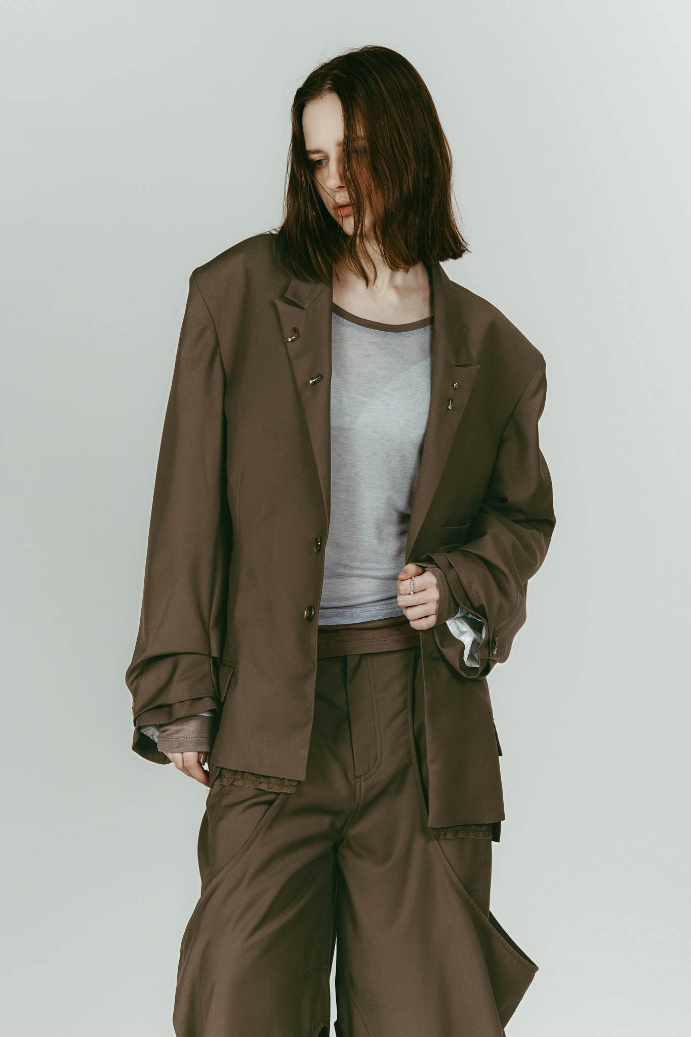 vintage tailored jacket/brown