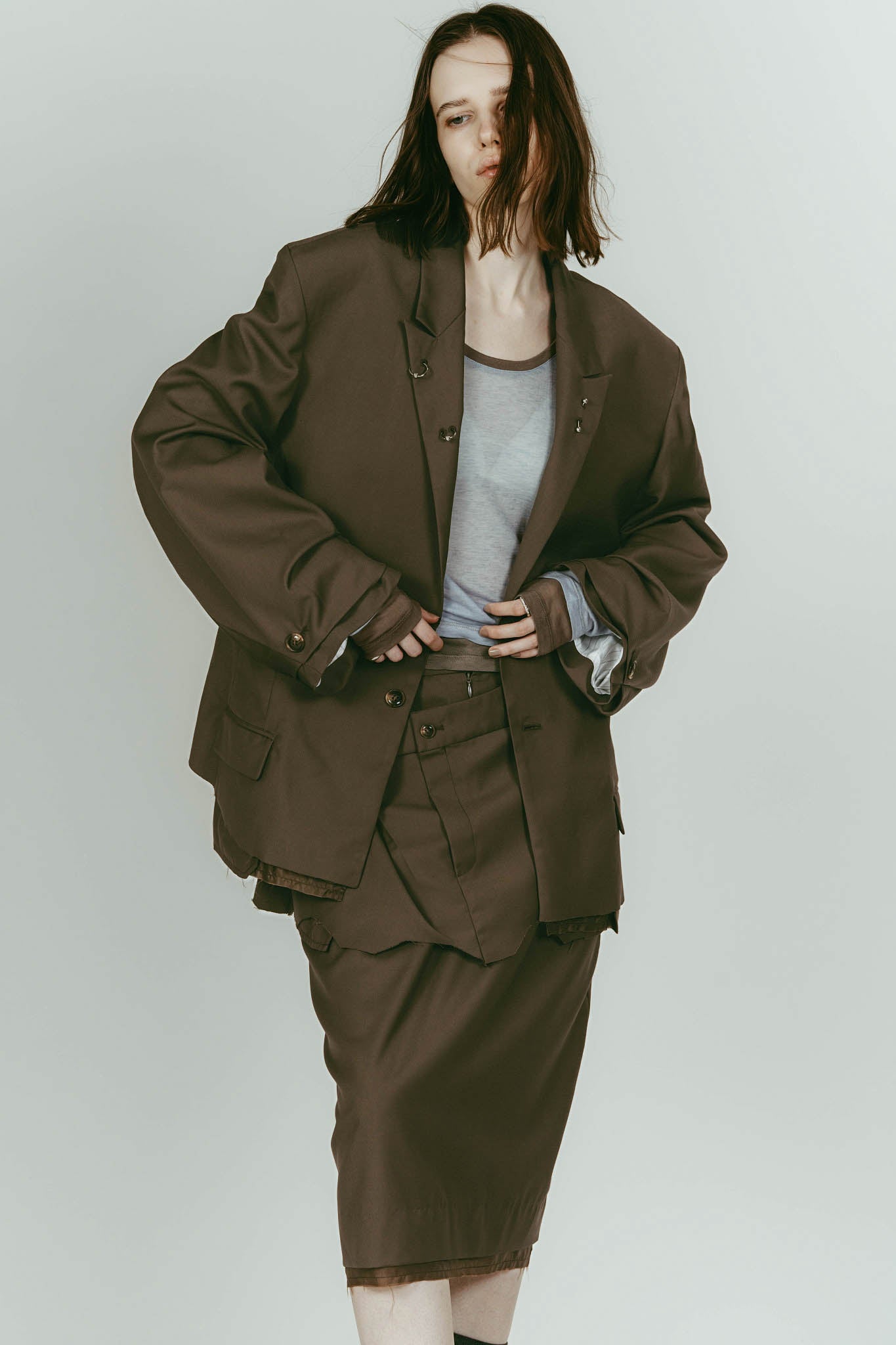 vintage tailored jacket/brown