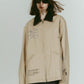 embroidered jacket(unisex)/beige