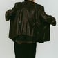 vintage tailored jacket/leatherblack