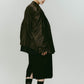 cut layered mid length skirt/leatherblack