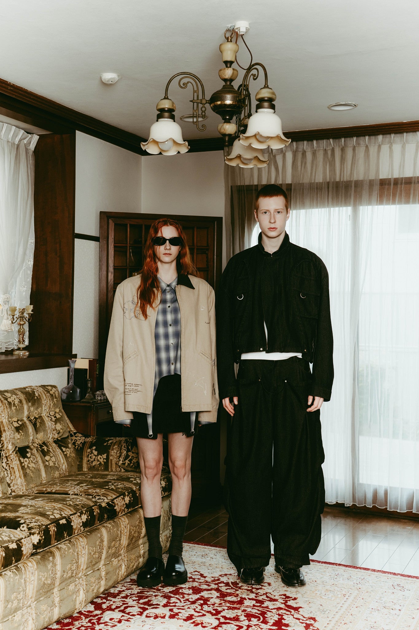 embroidered jacket(unisex)/beige