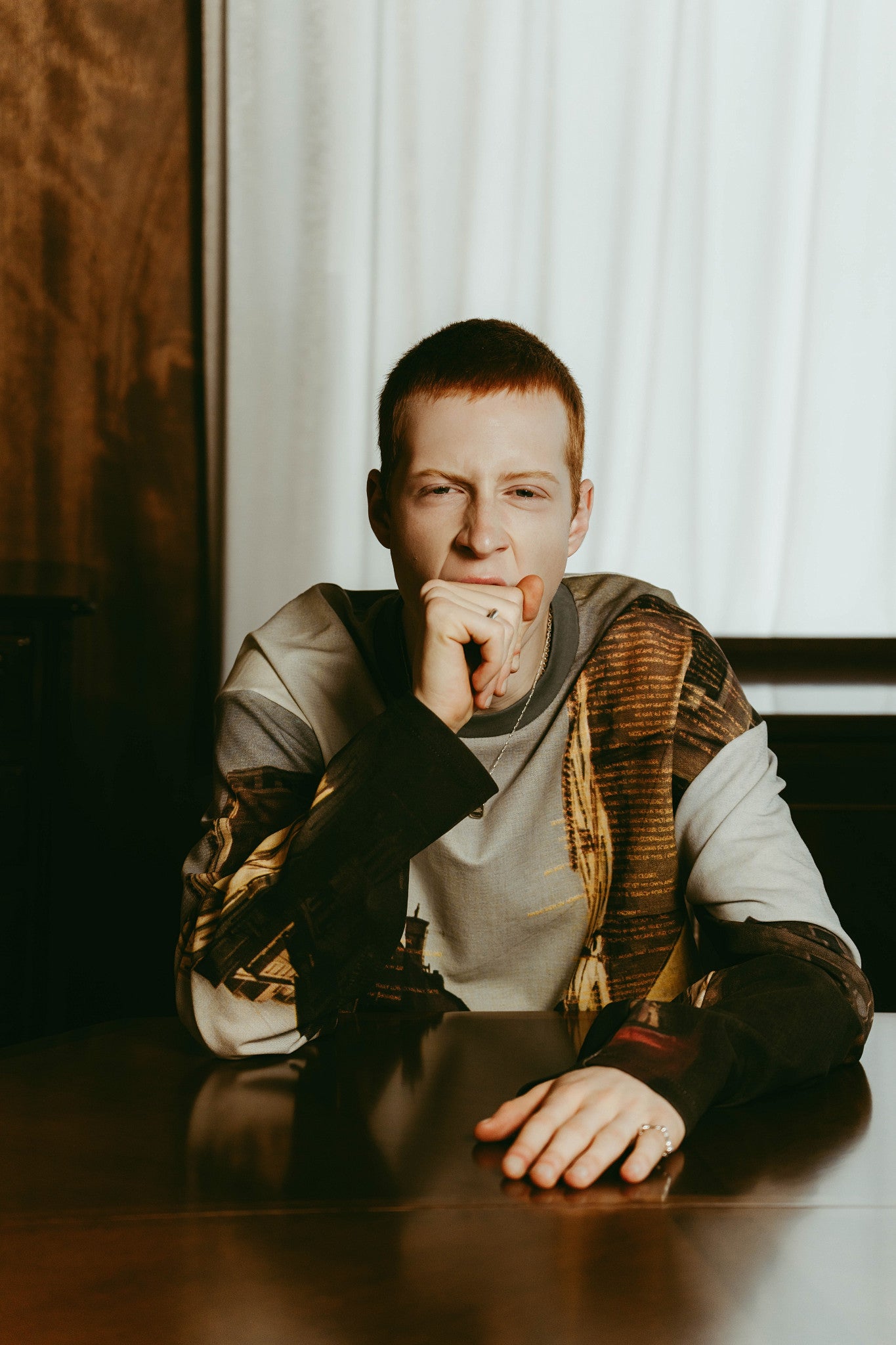 scenery print long sleeve tee/croatia